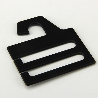 Ganci di plastica neri Logo Accept su misura 6.1X7.4CM del legame dell'esposizione di gancio di PS