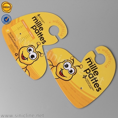 I ganci amichevoli del cartone di Eco hanno personalizzato il gancio giallo sveglio della scarpa dei bambini