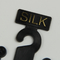 Ganci di plastica su ordinazione dei pp neri con oro Logo For Suspenders